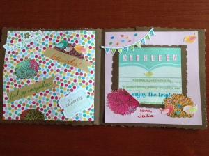 Here is the inside of that same birthday card. I love birds and flowers, and so I tend to use them a lot in my cards, especially for birthdays. 