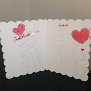 Inside that same Valentine's Day card, made by my little lady...
